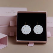 Porcelain Earrings with Gold Details - Stardust