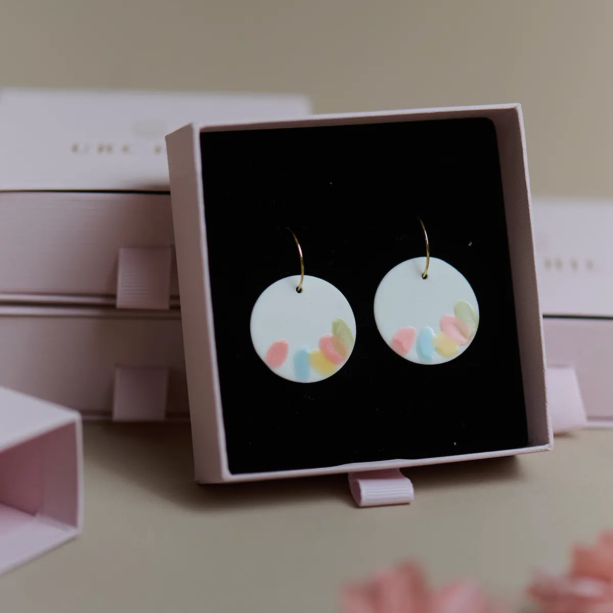 Porcelain Earrings - Summer Rainbow