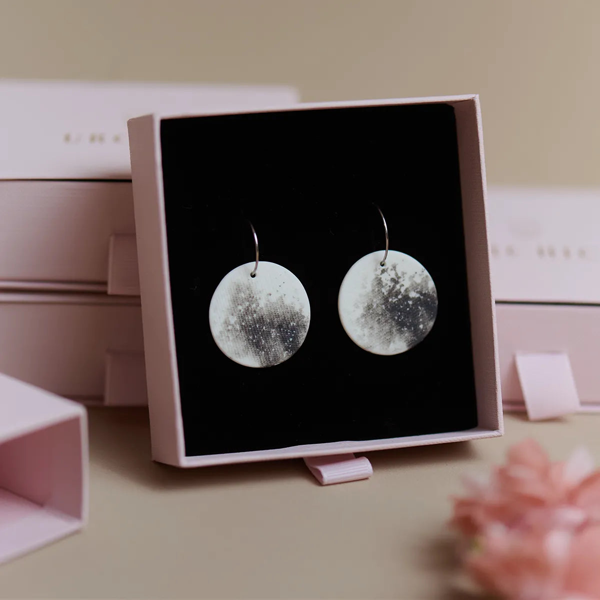 Porcelain Earrings - Dusty Sky