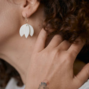 Porcelain Earrings - Spring Snowdrops