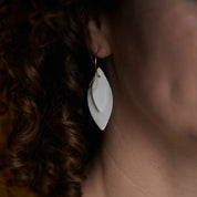 Porcelain Earrings - Double Leaves