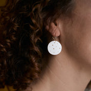 Porcelain Earrings with Gold Details - Stardust