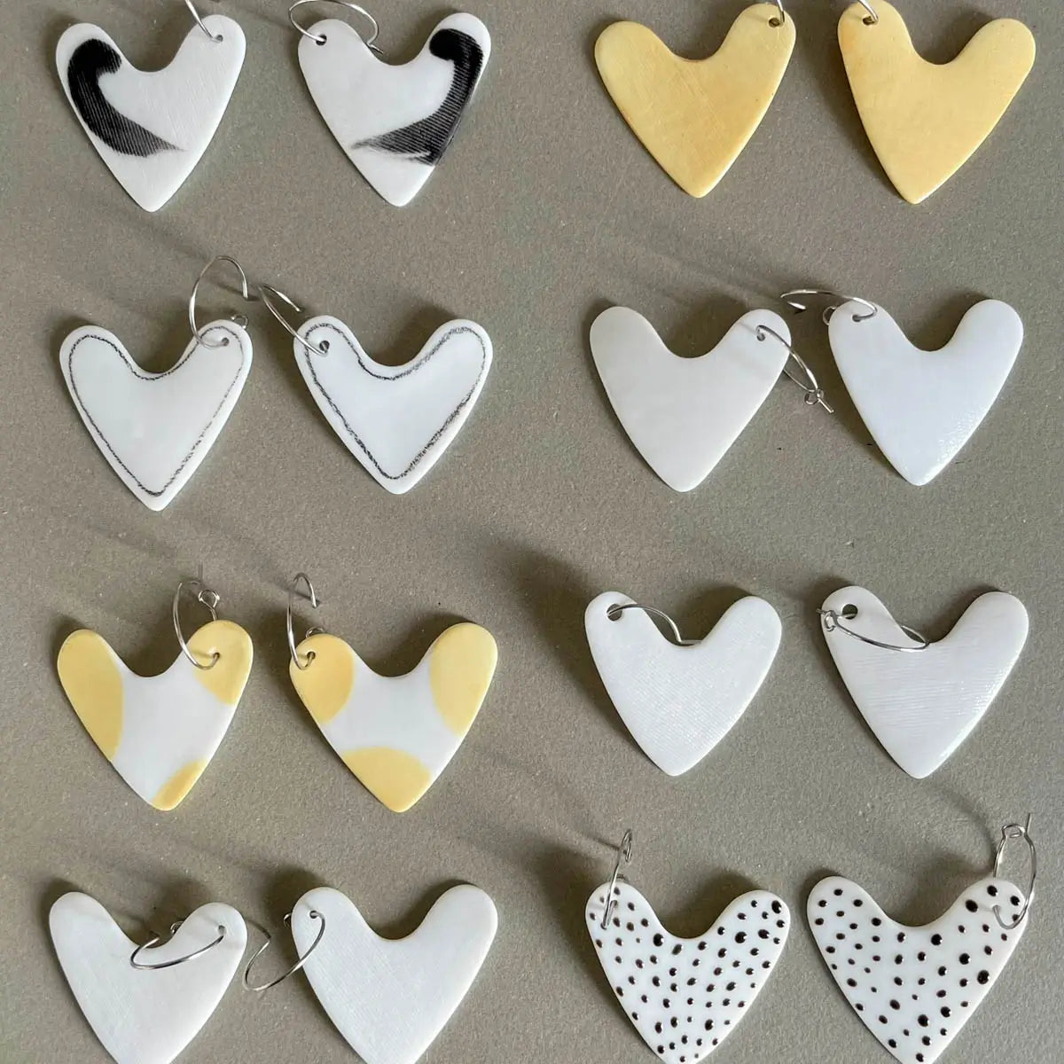 Porcelain Earrings - Valentines